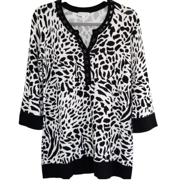 Joseph A Women's Animal Print Top - Picture 1 of 7